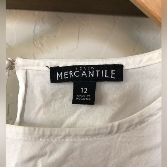 J. Crew|White Tiered bell sleeve top, Cotton with keyhole detail, size 12••• - Picture 10 of 13